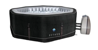 NetSpa Python Whirlpool aufblasbar 185x185x70cm achteckig 5-6 Personen schwarz - Bild 1 von 3