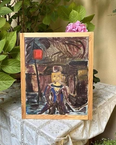 Preben Jørgensen (1933) Copenhague nocturno. Aceite expresionista. Fecha 1966. - Imagen 1 de 4