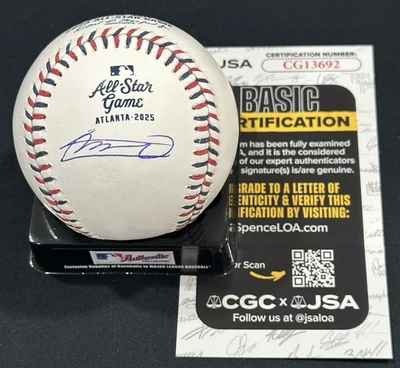 Vladimir Guerrero Jr Signed 2025 All Star Game Baseball Auto Blue Jays JSA COA - Image 1 of 2