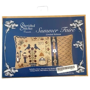 Kit de lanzamiento limitado punto de cruz contado “SUMMER FAIRE” Cherished Stitches - Imagen 1 de 3