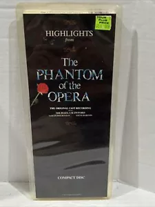 Rare Plastic Long Packaging Highlights The Phantom Of The Opera CD Sealed 1987 - Imagen 1 de 5