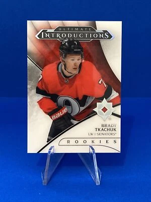 2018-19 Ultimate Collection Brady Tkachuk Ultimate Introductions Rookie Card! - Image 1 of 2