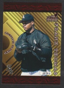 1999 PACIFIC AURORA COMPLETE PLAYERS RED FOIL #5b FRANK THOMAS RARE SP #/299