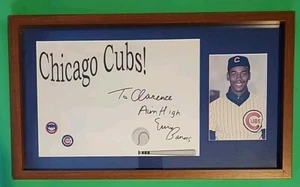 Ernie Banks Chicago Cubs signed Autogramm 17”x10” Foto im Holzimitatrahmen - Bild 1 von 10