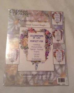 Candamar Designs Counted Cross Stitch Celebration Of Life Sampler New - Picture 1 of 2