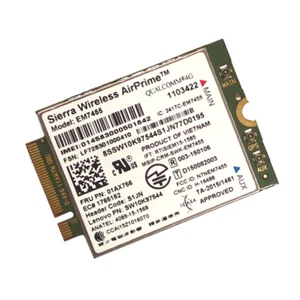 EM7455 01AX756 4G LTE Mobile M.2 Card for Lenovo ThinkPad WWAN Wireless Module - Picture 1 of 6