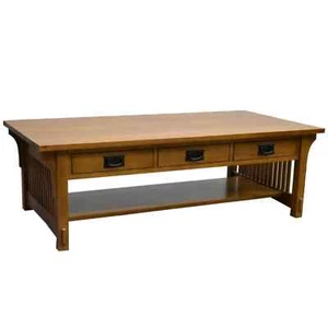 Mission Quarter Sawn Oak Crofter Style 6 Drawer Coffee Table - Picture 1 of 8
