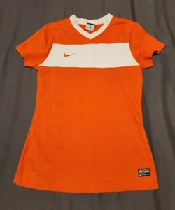 Nike Dri Fit Soccer Jersey Sz Small Orange/White Women's/Teen - Picture 1 of 11