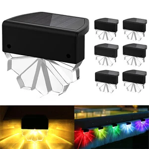 6 Pack Solar Fence Lights Outdoor Solar Step Lights Deck Lamp Waterproof D7M2 - Picture 1 of 8