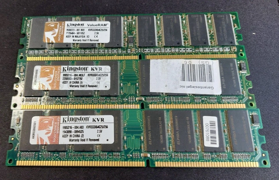 Kingston KVR333X64C25/256 DDR 1 RAM Riegel 256MB - Bild 1 von 1