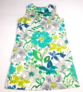 Love Lilly Wh abito donna tubino senza maniche taglia 6 floreale verde blu tasche - Foto 1 di 22