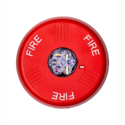 Eaton ELSTRC Wheelock Eluxa LED Strobe, Ceiling, FIRE Lettering, Clear Lens, 24V