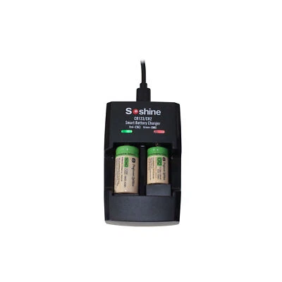 Professor Optiken Ladegerät für CR2-Akkus u. CR123A Lithium-Ionen-Akkus - 2-Fach - Bild 1 von 4