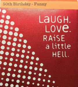 50th Birthday,Age 50 Funny BIRTHDAY Card for Friends by HALLMARK 17 Choices 50B - Picture 1 of 48