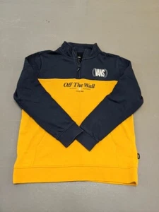 Sudadera Vans Quarter Cremallera Grande Azul Marino Amarillo Niños - Imagen 1 de 6
