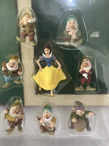 Disney Blancanieves y los siete enanitos libro de cuentos 8 adornos navideños conjunto de colección nos - Imagen 1 de 19
