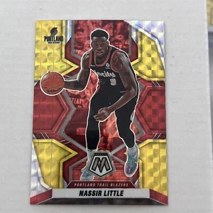 Nassir Little 2021-22 Panini Mosaic Choice Fusion Red Yellow #176 /88 Portland - Picture 1 of 2