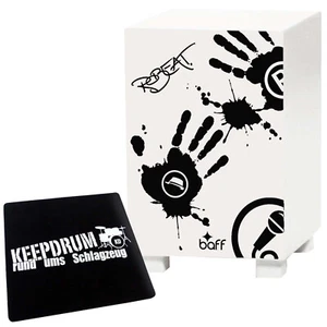 Baff beatBOX Robeat Cajon Musik-Hocker WH mit Pad - Picture 1 of 4
