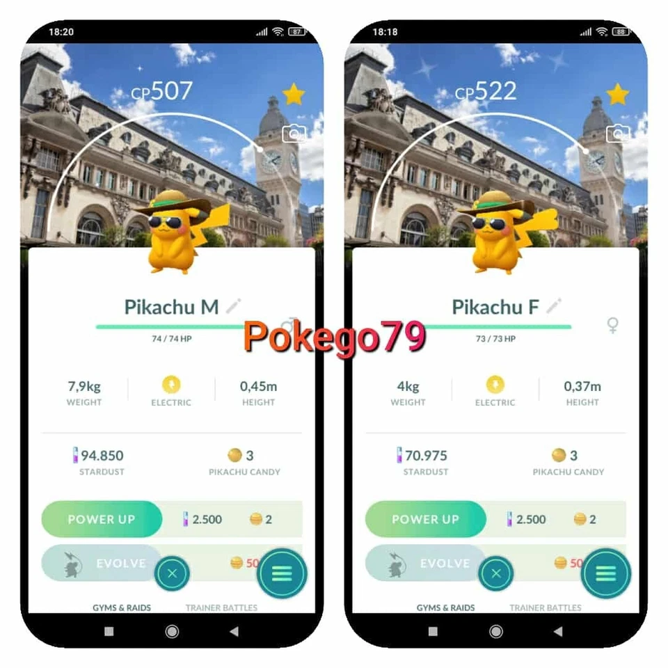 Shiny Pikachu Summer Hat (Paris Background) - Male or Female - Image 1 of 1