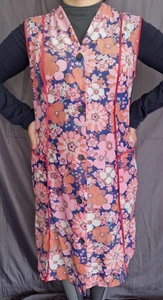 Nylon Dederon kittel schürze Vintage Apron M94 -Original 70er Jahre - Picture 1 of 2