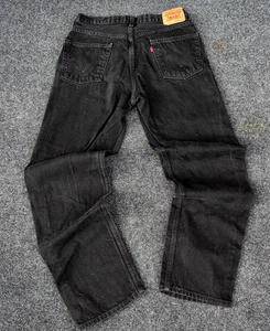 Pantalones de mezclilla rectos calce relajado negros 34x34 vintage Levis 550 para hombre Y2K - Imagen 1 de 15