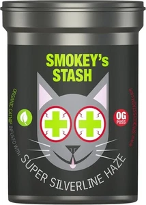 Smokey'S Stash Silvervine Haze potente mezcla de hierba gatera y vid plateada para gatos - Imagen 1 de 6