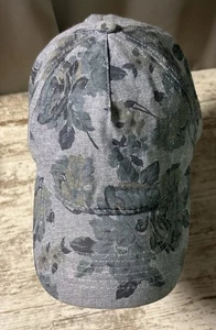 Cappello Berretto Baseball Denim Blu Floreale Regolabile Schiena Regolabile - Foto 1 di 5