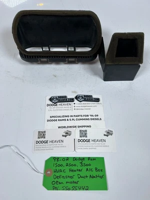 Оригинальный воздуховод для обогревателя кондиционера Dodge Ram 1500-3500 1998-2002 годов выпуска 55055442 - Изображение 1 из 4