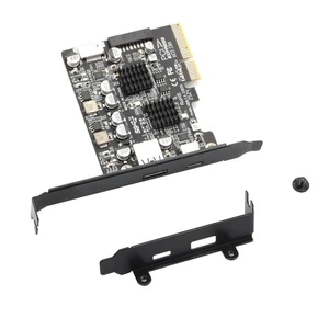PCIe 3.0 to USB 3.2 Gen2 10Gbps Expansion Card With Dual 10Gbps Ports New - Picture 1 of 10
