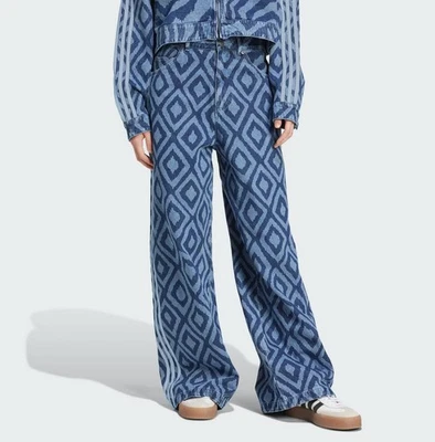 Pantalón de mezclilla Adidas X Farm Rio de pierna ancha talla 23 Foto 1 de 4