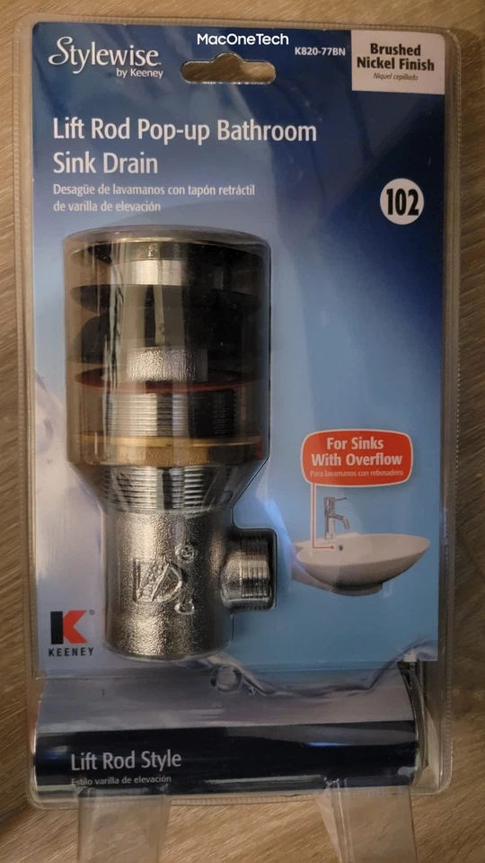 Keeney K820-77bn Mechanical Sink Pop-up Assembly Brushed Nickel