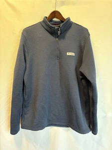 Columbia PFG Mens Pullover Shirt XL Navy Long Sleeve Mock Turtleneck 246 - Picture 1 of 8