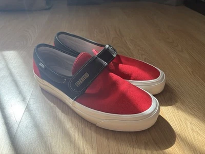 Vans Fear Of God Slip On V DX Red Black VN0A3J9FPQR US 8.0 Men’s - Imagen 1 de 4