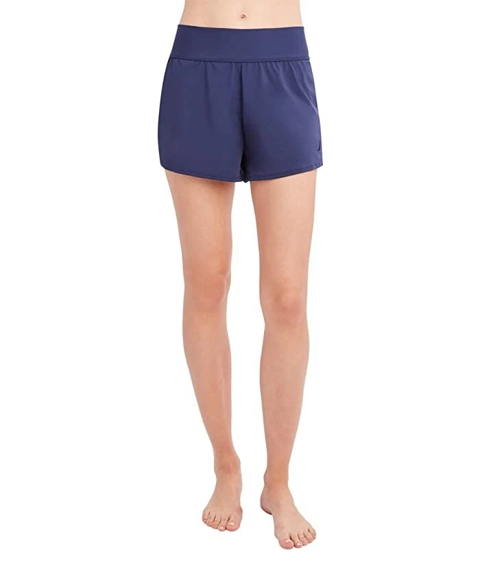 Nautica L135753 Womens Navu Solid Running Swim Shorts Size Small
