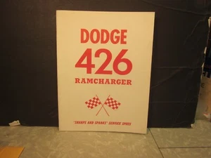 1963 DODGE 426 RAMCHARGER SHARPS +SPARKS SPECS 38 PAGES - Picture 1 of 2