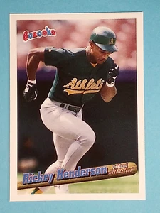 1996 Bazooka Rickey Henderson Oakland Athletics A's #129 ⚾ - Picture 1 of 2