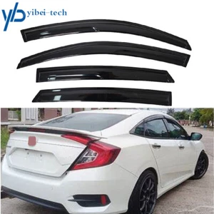 For Honda Civic Sedan 2016-2018 2019 2020 Window Visors Rain Deflector Sun Vent - Picture 1 of 7