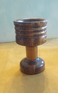 Vintage MCM handgefertigter handgedrechselter Holzkelch - Bild 1 von 10