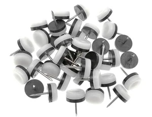 40 Pcs Furniture Felt Pad Round Nail-On Slider Glide Pad Floor Protector - Picture 1 of 7