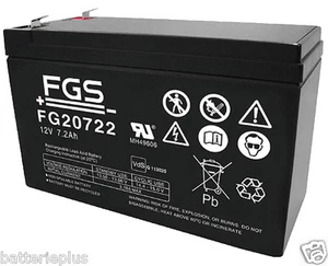 Fiam | FGS FG20722 12V 7,2Ah Faston 6,3mm Dryfit A512/6,5S LC-R127R2PG1 NP7-12  - Imagen 1 de 2
