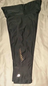 Energy Zone Womens Capri Leggings Yoga Pants Workout Activewear Charcoal Gray S - Picture 1 of 6