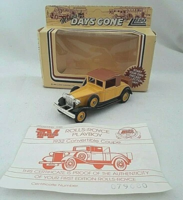 LLEDO DAYS GONE ROLLS ROYCE CAR YELLOW BROWN BLACK DIECAST BOXED LIMITED EDITION - Image 1 of 3