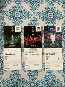 3 TICKETS COPY REPRO UEFA FINAL CHAMPIONS-EUROPA-CONFERENCE LEAGUE 2024 - Picture 1 of 2