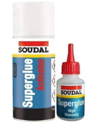 Mitre Bond Kits Wood Plastic Soudal 50g Superglue 200ml Activator Glue Adhesive