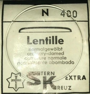 Cristal de reloj N lenteja arqueada normal flor cruz estrella (1 pieza libre elección) - Imagen 1 de 3