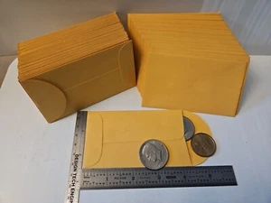 100 Sobres de Monedas Vintage Tamaño #3 2 1/2" x 4 1/4" 28 lb Marrón Hecho en EE. UU.!!! - Imagen 1 de 4