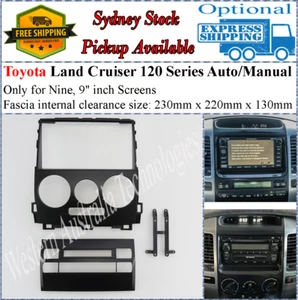 For 9 Nine Inch Screen Fascia facia Toyota Landcruiser Land cruiser Prado 120 - Picture 1 of 4