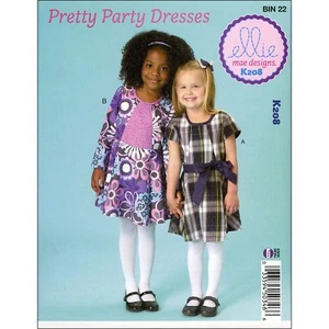 PRETTY PARTY DRESSES Girl Dress Pattern by Ellie Mae Designs K208 Sizes 3-10 - Bild 1 von 2