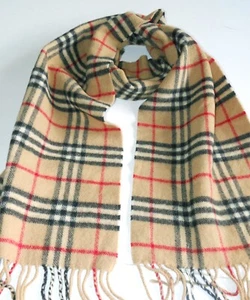 BUFANDA/FLECOS VINTAGE BURBERRYS LONDRES PARA HOMBRE 100 % LANA-CLÁSICO CUADROS NOVA- UK-EX - Imagen 1 de 4