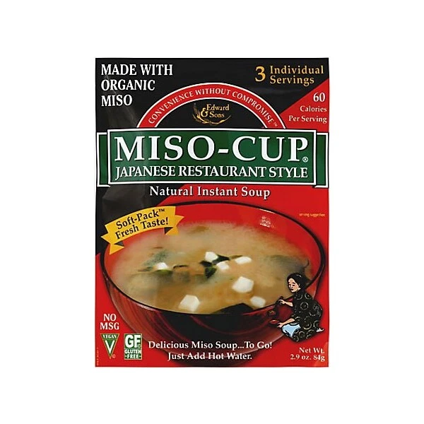 Edward & Sons Japanese Style Miso Cup Soup Mix - 3 Servings - Vegan, Gluten Free - Image 1 of 1
